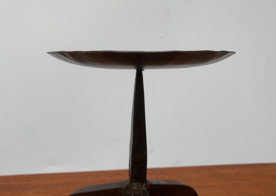 Mid-Century Brutalist Wrought Iron Candleholder-UAH-955485