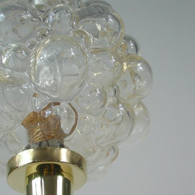 Mid-Century Bubble Glass and Brass Table Lamp by Helena Tynell for Limburg, 1960s-OE-1110723