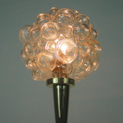 Mid-Century Bubble Glass and Brass Table Lamp by Helena Tynell for Limburg, 1960s-OE-1110723