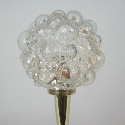 Mid-Century Bubble Glass and Brass Table Lamp by Helena Tynell for Limburg, 1960s-OE-1110723