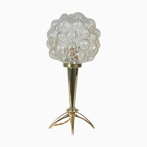 Mid-Century Bubble Glass and Brass Table Lamp by Helena Tynell for Limburg, 1960s-OE-1110723