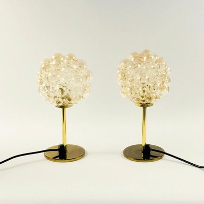 Mid-Century Bubble Glass Table Lamps by Helena Tynell, Germany, 1960s, Set of 2-BMM-2021388