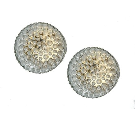 Mid-Century Bubble Glass Wall Lights, 1960s, Set of 2-GUT-2036072