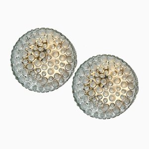 Mid-Century Bubble Glass Wall Lights, 1960s, Set of 2-GUT-2036072