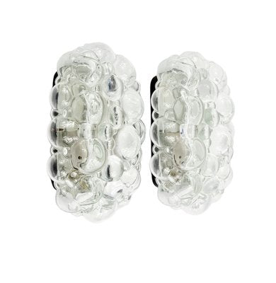 Mid-Century Bubble Glass Wall Lights attributed to Helena Tynell for Limburg, Germany, 1960s, Set of 2-BMM-1823863