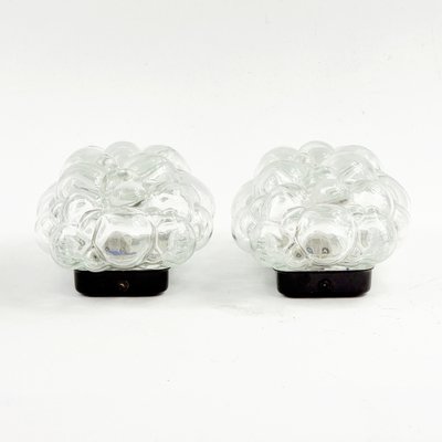 Mid-Century Bubble Glass Wall Lights attributed to Helena Tynell for Limburg, Germany, 1960s, Set of 2-BMM-1823863