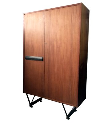 Mid-Century Cabinet with 2 Teak Doors & Interior Shelves-GGK-744099