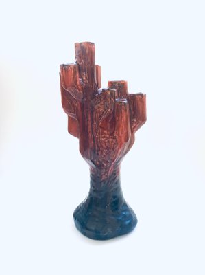 Mid-Century Cactus-Shaped Ceramic Candleholder, 1960s-RQV-988350