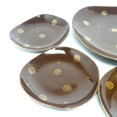 Mid-Century Cake Title Ryszard by G. Śszewska-Hoffmann for Pruszków, Poland, 1960s, Set of 6-BKO-1453918