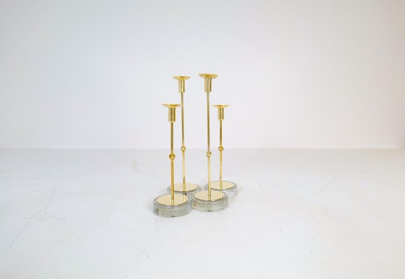 Mid-Century Candleholders by Gunnar Ander for Ystad Metall, Sweden, 1950s, Set of 4-UYK-1294005