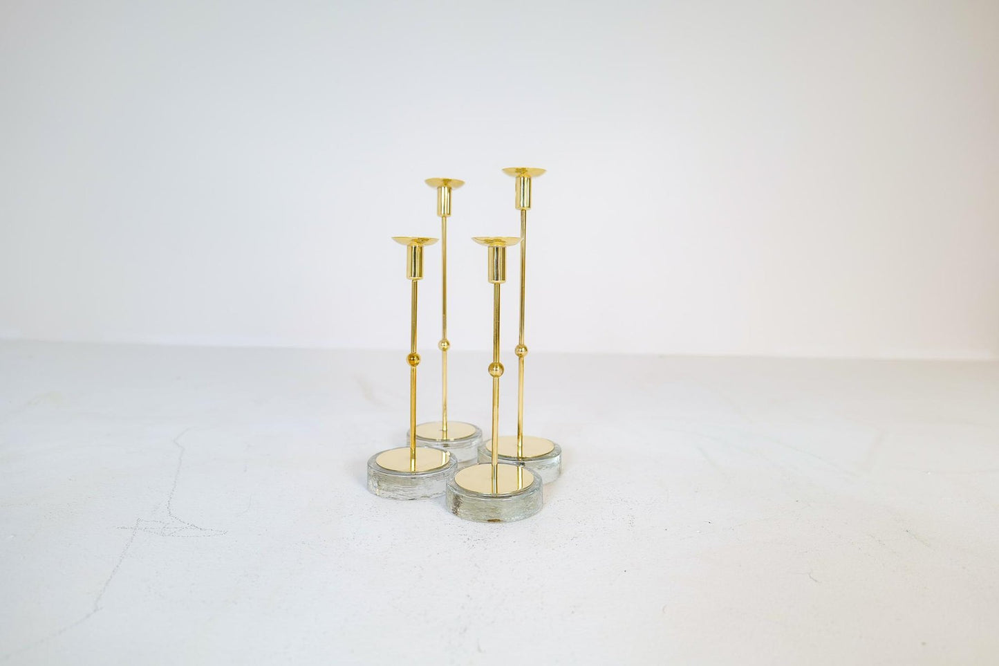 Mid-Century Candleholders by Gunnar Ander for Ystad Metall, Sweden, 1950s, Set of 4