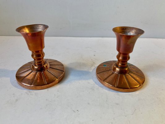 Mid-Century Candlesticks in Copper by Cawa, 1960s, Set of 2-LCR-1239211