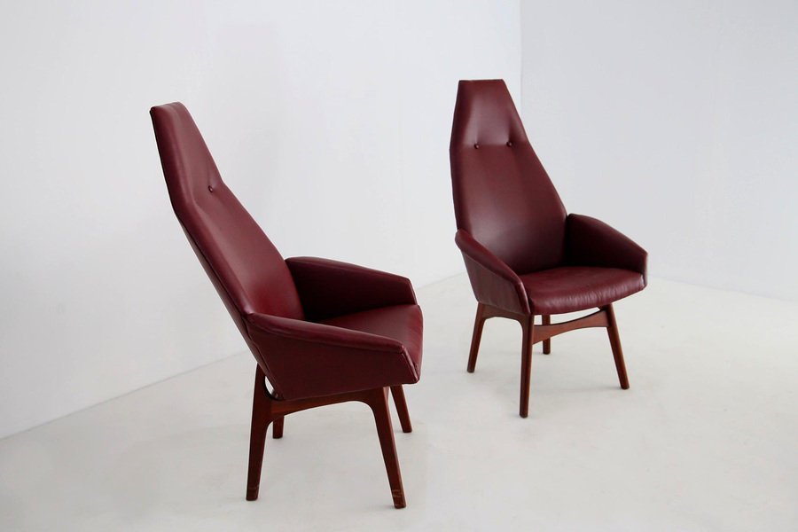 Mid-Century Capitan Armchairs by Adrian Pearsall, 1950s, Set of 2