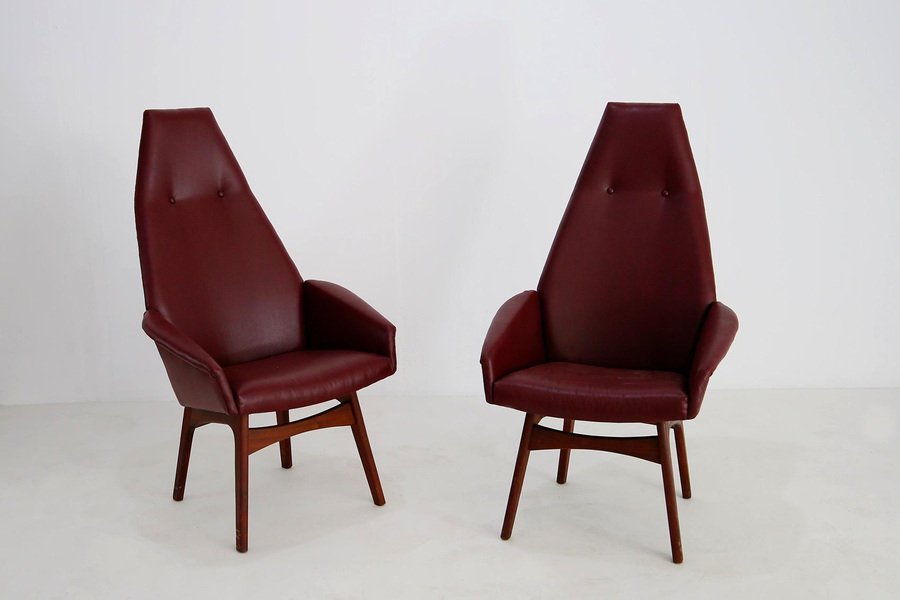 Mid-Century Capitan Armchairs by Adrian Pearsall, 1950s, Set of 2