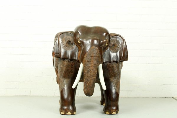 Mid-Century Carved Elephant Childrens Chair, 1960s-ZA-727849