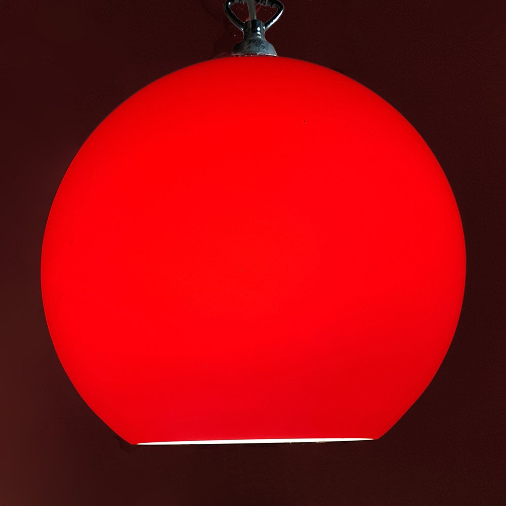 Mid-Century Cased Glass Pendant Lamp