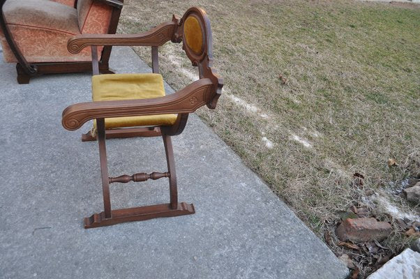 Mid-Century Castle Throne Armchair, 1950s-OXJ-1142354