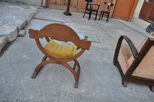 Mid-Century Castle Throne Armchair, 1950s-OXJ-1142354