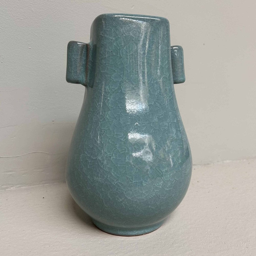 Mid-Century Celadon Ikebana Flower Vase, 1960s