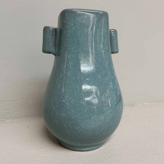 Mid-Century Celadon Ikebana Flower Vase, 1960s