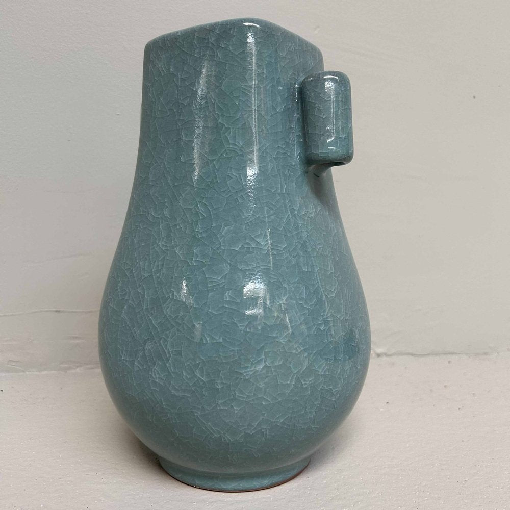 Mid-Century Celadon Ikebana Flower Vase, 1960s