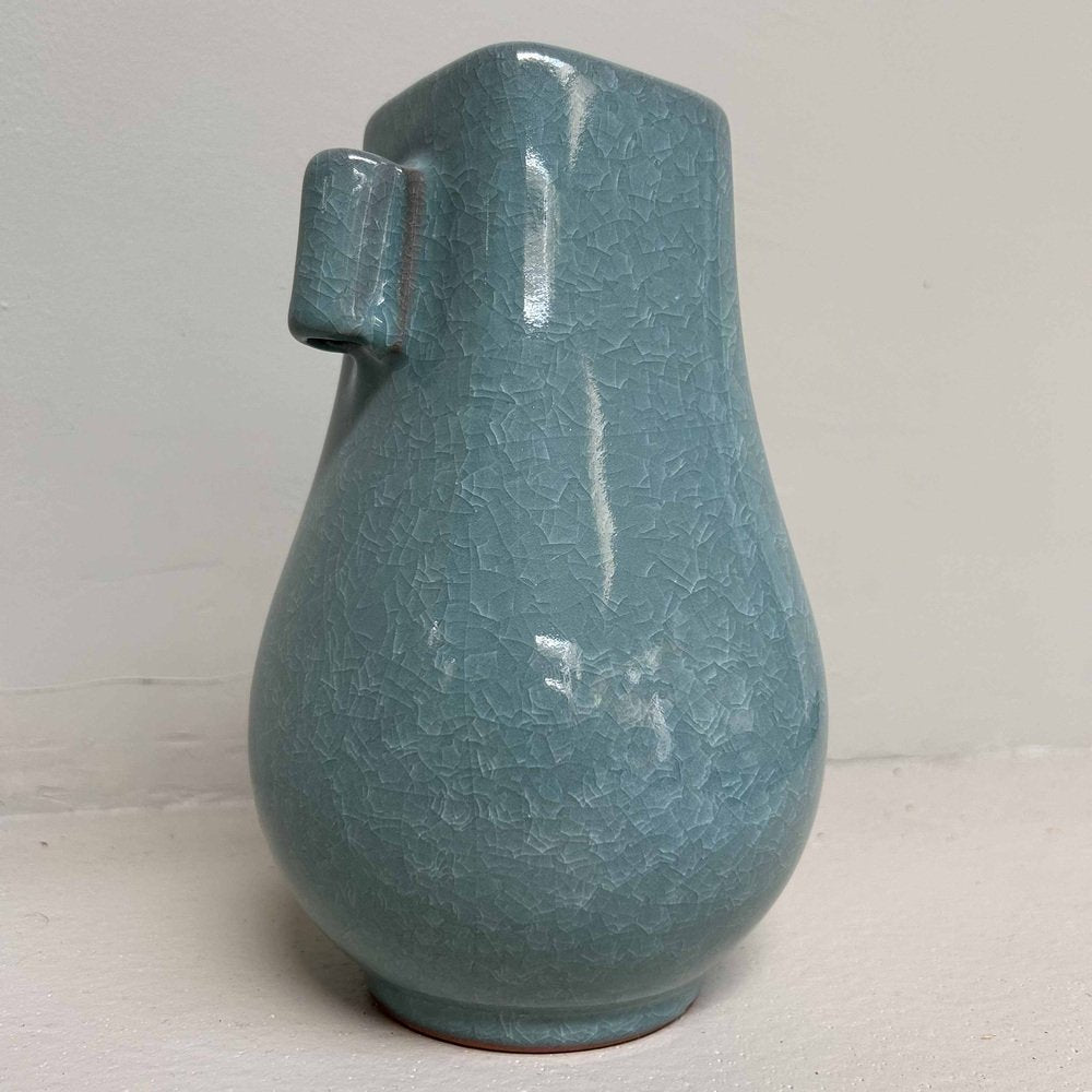 Mid-Century Celadon Ikebana Flower Vase, 1960s