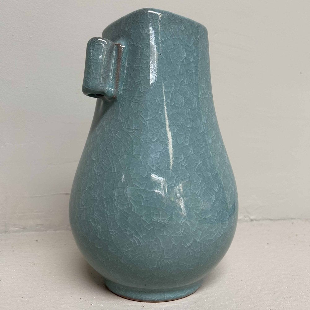 Mid-Century Celadon Ikebana Flower Vase, 1960s