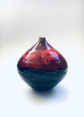 Mid-Century Ceramic Art Vase by Rigo, Belgium, 1960s-RQV-1306677