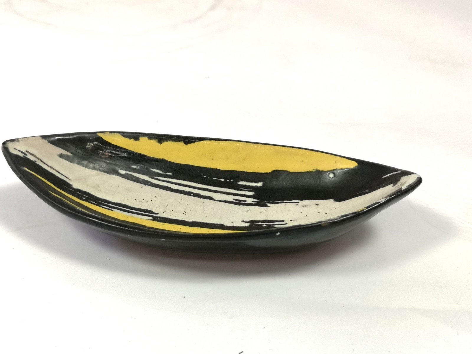 Mid-Century Ceramic Bowl with Expressive Decor by Livia Gorka, 1970s