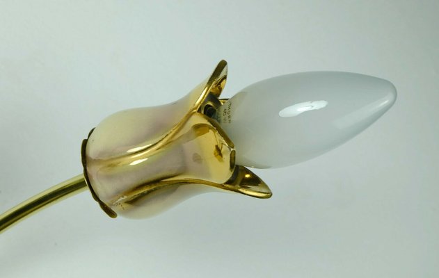 Mid-Century Ceramic Brass Wall Light, 1950s-FH-1092254