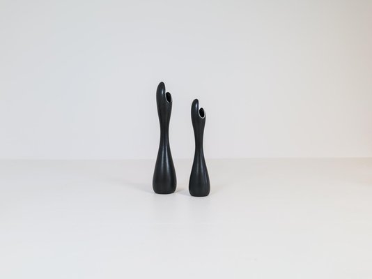 Mid-Century Ceramic Caolina Vases by Gunnar Nylund for Rörstrand, Sweden, Set of 2-UYK-996379