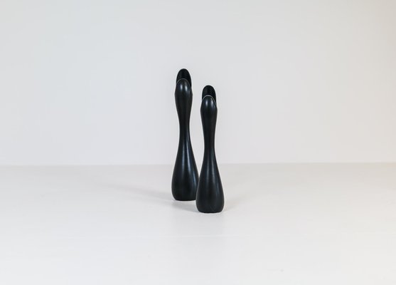 Mid-Century Ceramic Caolina Vases by Gunnar Nylund for Rörstrand, Sweden, Set of 2-UYK-996379