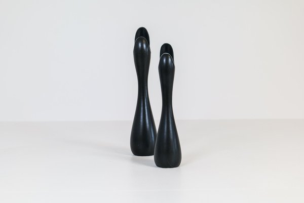 Mid-Century Ceramic Caolina Vases by Gunnar Nylund for Rörstrand, Sweden, Set of 2-UYK-996379