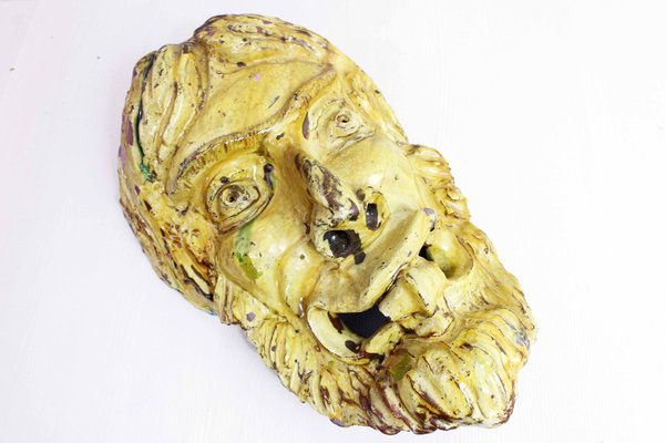 Mid-Century Ceramic Faun Head-BQF-1028153