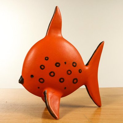 Mid-Century Ceramic Fish Figurine-FUP-715504