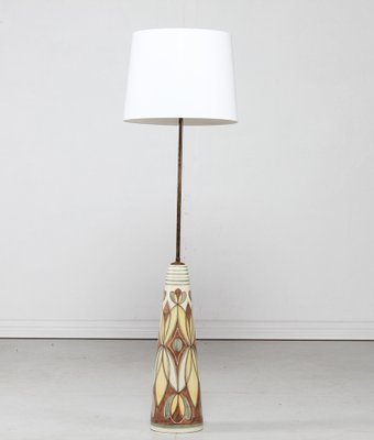 Mid-Century Ceramic Floor Lamp by Rigmor Nielsen for Søholm Denmark, 1950s-QQ-1384273