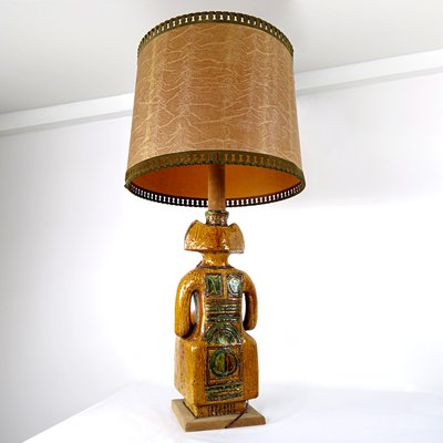 Mid-Century Ceramic Floor or Table Lamp in Mystic and Majestic Mayan Style-RY-694587