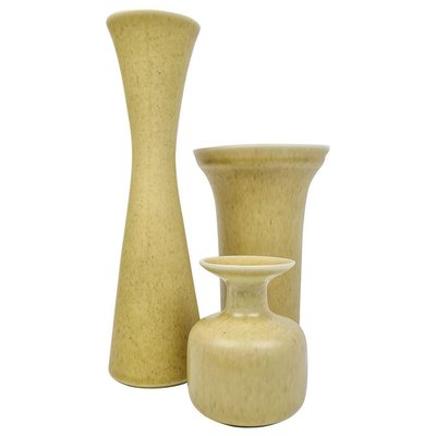 Mid-Century Ceramic Granola Vases Gunnar Nylund for Rörstrand, Sweden, Set of 3-UYK-807007