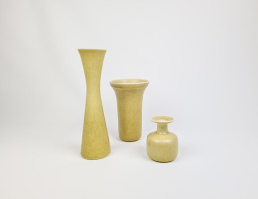 Mid-Century Ceramic Granola Vases Gunnar Nylund for Rörstrand, Sweden, Set of 3-UYK-807007