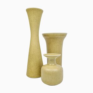 Mid-Century Ceramic Granola Vases Gunnar Nylund for Rörstrand, Sweden, Set of 3-UYK-807007