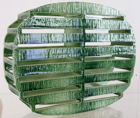 Mid-Century Ceramic Green Artwork-FYZ-1734593