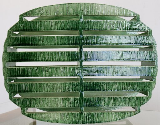 Mid-Century Ceramic Green Artwork-FYZ-1734593