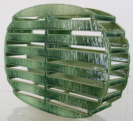 Mid-Century Ceramic Green Artwork-FYZ-1734593