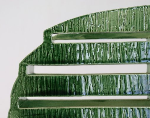 Mid-Century Ceramic Green Artwork-FYZ-1734593