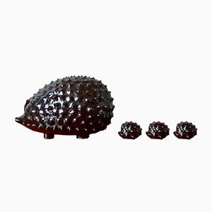 Mid-Century Ceramic Hedgehog Figurines from Jupiler, Set of 4-AIU-546383