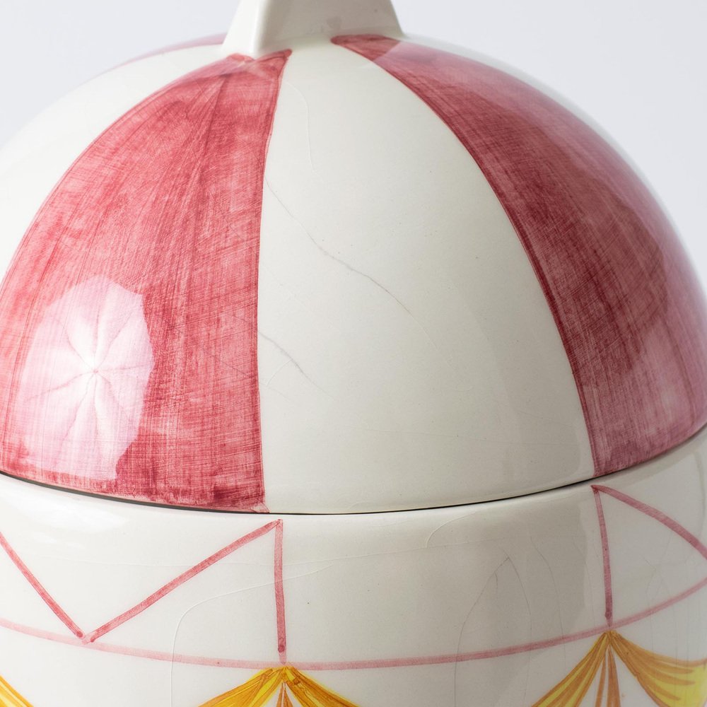 Mid-Century Ceramic Hot Air Baloon Jar from Mancer, 1960s