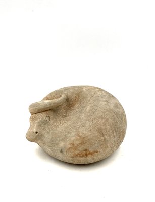 Mid-Century Ceramic Lying Bull by Petucco E Tolio for Nove Italy, 1960s-TXN-1807131