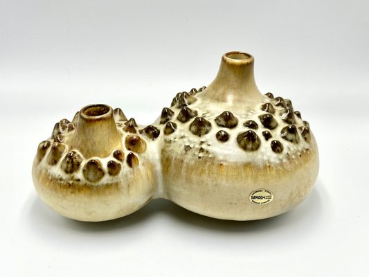 Mid-Century Ceramic Model 3481 Double Vase Sea Urchin by Einer Johansen for Søholm Stoneware, 1960s-ZCY-1785723