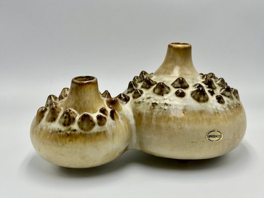 Mid-Century Ceramic Model 3481 Double Vase Sea Urchin by Einer Johansen for Søholm Stoneware, 1960s-ZCY-1785723