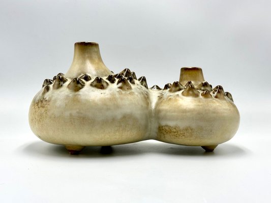 Mid-Century Ceramic Model 3481 Double Vase Sea Urchin by Einer Johansen for Søholm Stoneware, 1960s-ZCY-1785723